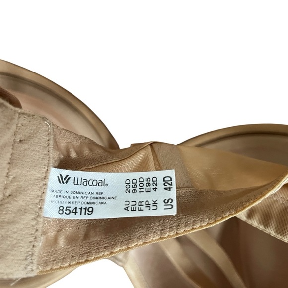 Wacoal Beige Bra 42D Thin Padding Underwire - Picture 6 of 9